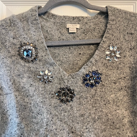 J. Crew Donegal Jeweld Wool Sweater - Picture 2 of 5